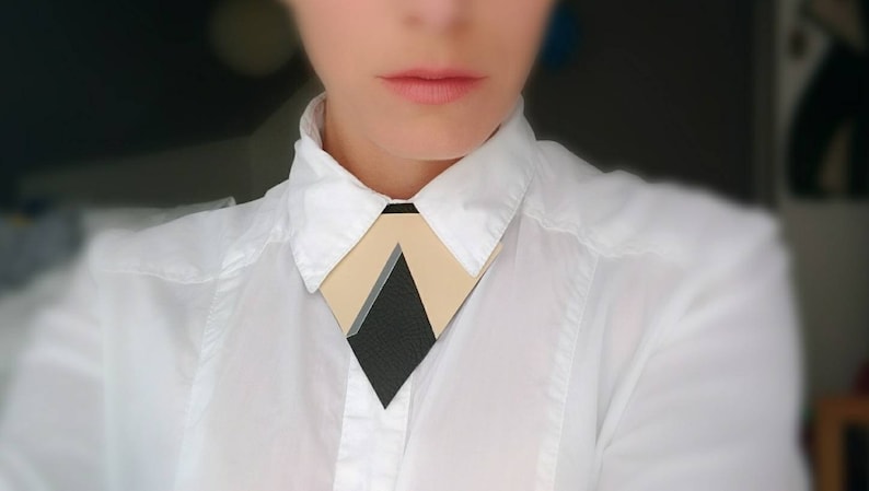 collar accessory,triangle bow tie,statement accessory Pick me up at5 Unisex geometric bow tie alternative unisex accessory shirt necklace