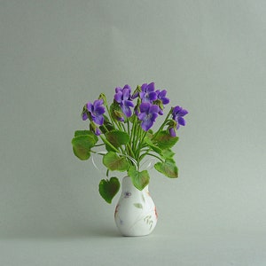 Violet flower Artificial plant Realistic flowers Wild violets Clay flowers Bouquet of violets Violets Floral arrangement Violets Home decor