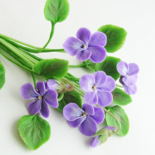 Violet Flower Artificial Plant Realistic Flowers Wild Violets Etsy