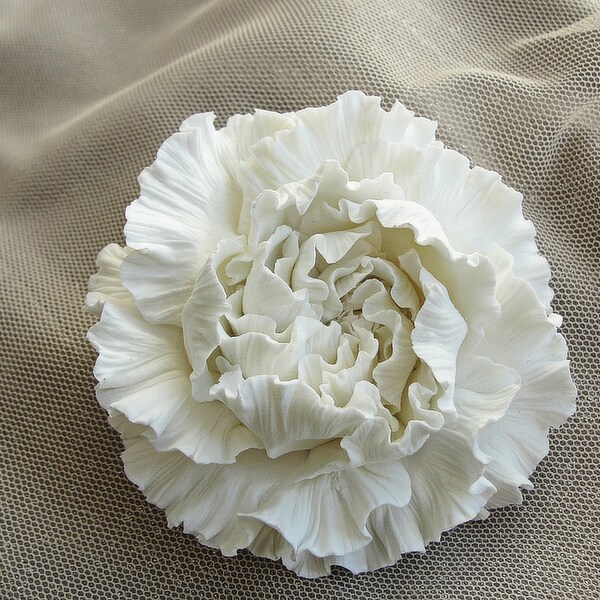 Ivory rose peony hair clip, Ivory Flower Hair Clip, Ivory Flower Bridal Hair, Ivory Bridesmaids Gift, Rose hair flower, Ivory peony flower