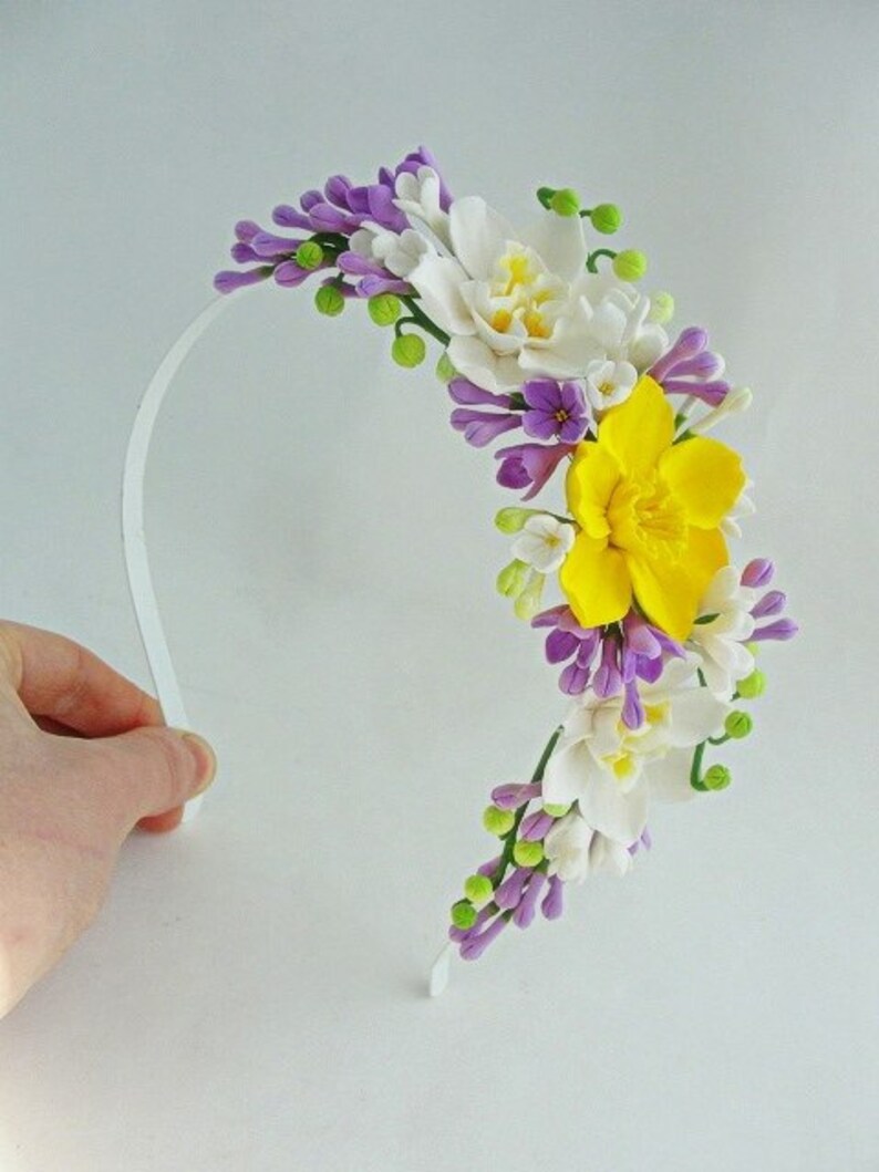 Yellow Daffodil Flower Crown Daffodil Headband Spring Flower Etsy