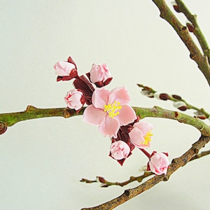 Blossom Sakura Hair Clip, Spring Blossom Flower Girl Hair Clip, Sakura Flower Girl Hair Clip, Pink Bridesmaid Hair Clip, Pink Blossom Clip