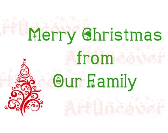 Instant Download Merry Christmas from Our Family | Etsy