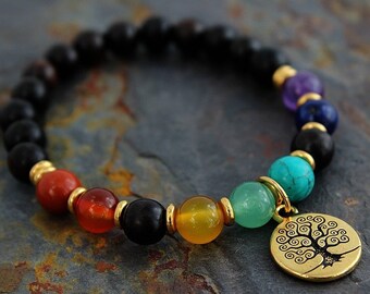 Best Seller! 7 Chakra Bracelet, Mothers Day Gift, Sister Bracelet, Matching Besties Bracelet, Yoga Bracelet for Her