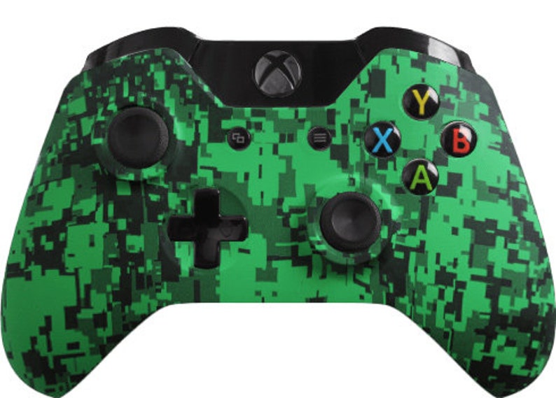 Custom Xbox One Controller Green Urban Camo Controller Etsy