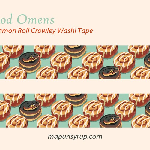 Good Omens Cinnamon Roll Crowley Washi Tape