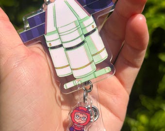 Grace Spacewalk Retractable Badge Reel Charm