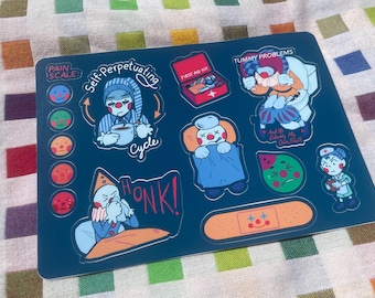 Unwell Clowns Sticker Sheet