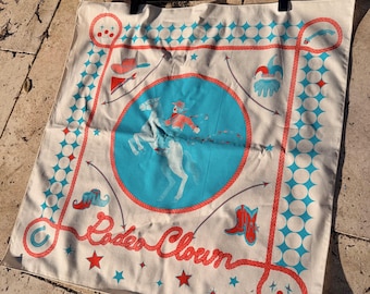 Rodeo Clown Screenprinted Bandana