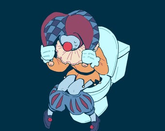 Tummy Problems Clown Print