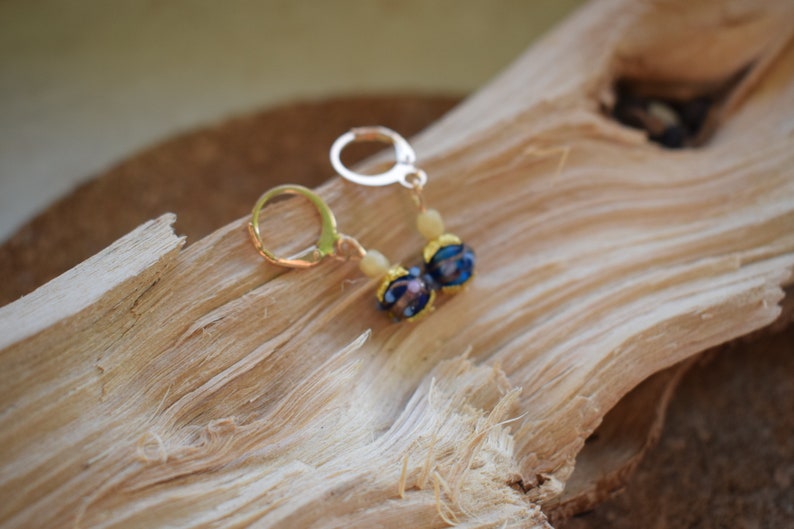 Murano Glass earrings,Fairy earrings,Blue Earrings,Sweet small earring