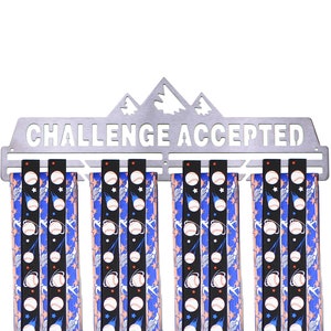 Challenge Accepted 16 Medal Hanger and Display 20 Medals image 1