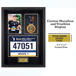 Personalized Race Bib Display Frame on Etsy