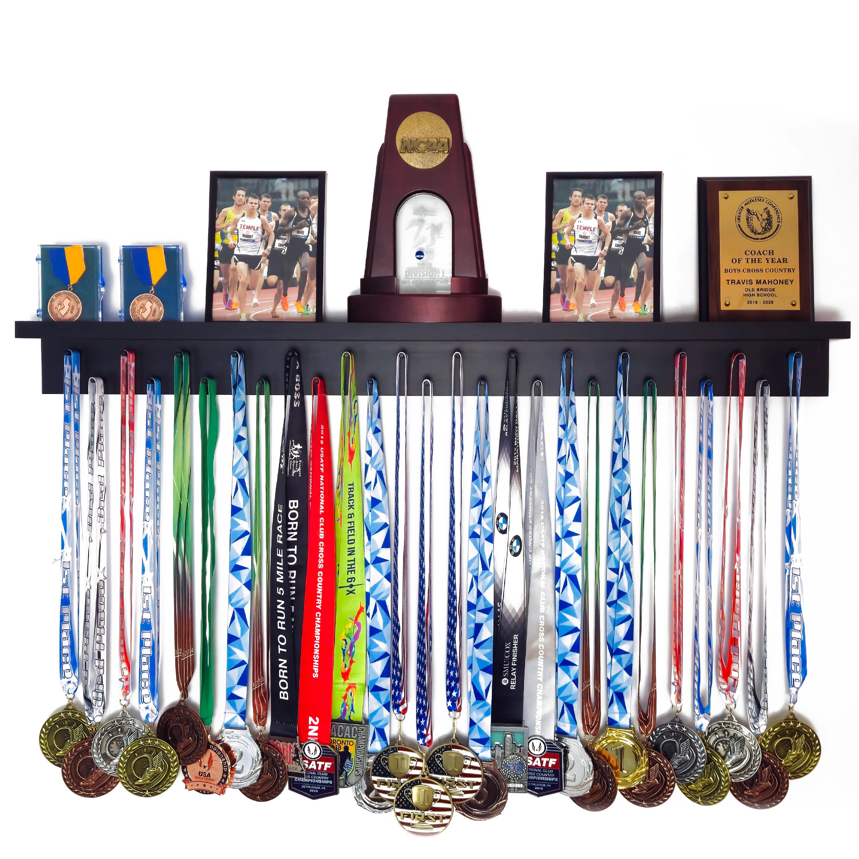 Medal Hanger Display Metal Trophy Rack Hanger Holder Organizer Sports Medals Display Hanger Inspirational Words Iron Medal