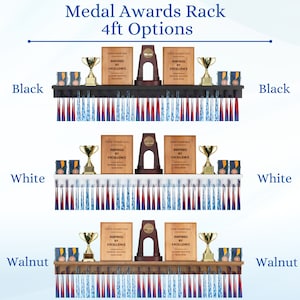 Large Wooden Medal Hanger & Trophy Shelf - 4ft Sports Award Display - Etsy
