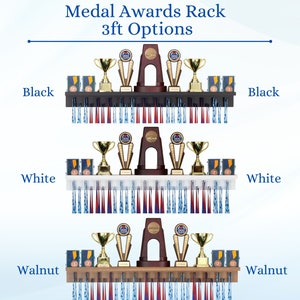 Large Wooden Medal Hanger & Trophy Shelf - 4ft Sports Award Display - Etsy