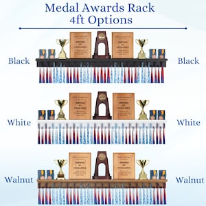 Patented Medal Display and Trophy Display Shelf Perfect Gift for All Athletes. Medals, Ribbons, Trophies, Plaques, and More. image 10