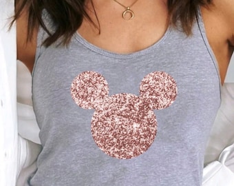 GLITTER Disney Tank Top, Mickey Shirt, Family Disney Shirts, Matching Group Shirts, Disneyworld Tank, Girls Youth Women Men