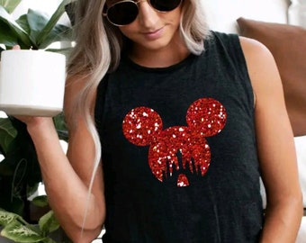 Glitter Disney Tank Top, Disney Mickey Shirt, Family Matching Group Disney Shirts, Disneyworld Tank, Girls Youth Women Men