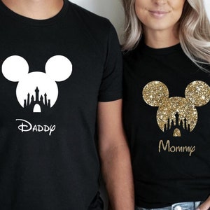 Personalized GLITTER Disney Tank, Women & Girls Matching Disney Shirt For Women Mickey Disney Top Disney World Workout Shirts, Gift for Her