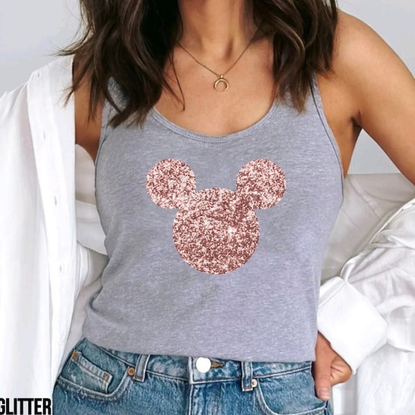 Womens Disney Tank Top, Matching Shirts, Mickey Mouse Head Disney Shirt, Womens Muscle Tank, Disney Shirt Minnie, Disney Family Shirts