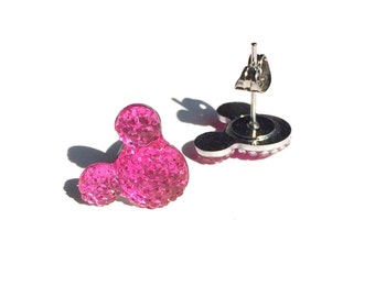 Disney Earrings, Mickey Mouse Earrings, Disney Accessories, Minnie Studded Earrings, Adult Kid Girls Hypoallergenic Stud Earrings