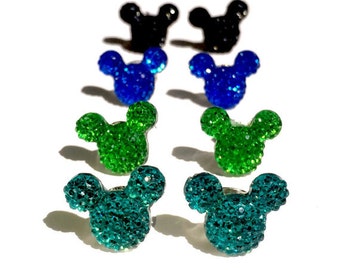 Disney Earrings, Mickey Mouse Earrings, Minnie Studded Earring, Disney World Earrings, Adult Kid Girls Hypoallergenic Stud Earrings