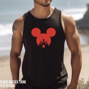 Personalized Name Glitter Disney Tank Top, Women & Girls Matching Disney Shirt For Women Mickey Disney Top Disney World Workout Shirts image 15