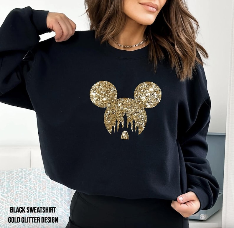 Personalized Name Glitter Disney Tank Top, Women & Girls Matching Disney Shirt For Women Mickey Disney Top Disney World Workout Shirts image 20