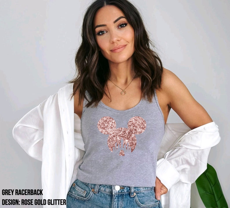 Disney Tank Top Disney Shirt for Women Rose Gold Disney Etsy
