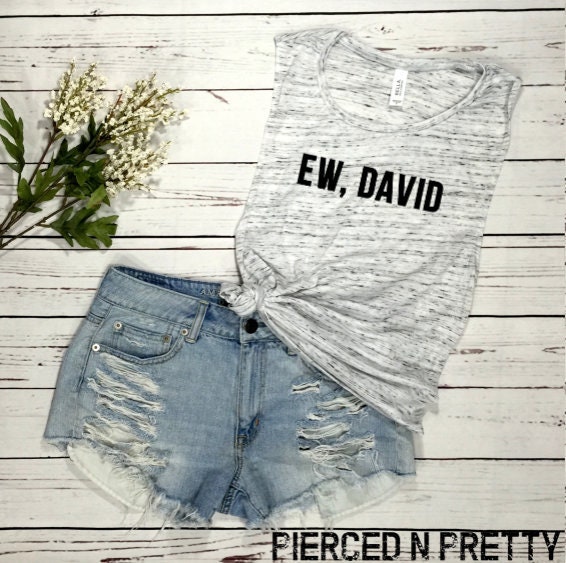 GLITTER Ew David Tank, Gift, Ew David Muscle Tank, Womens Ew David Sh…