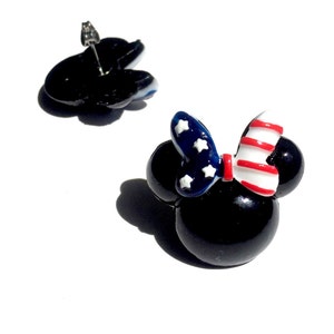 Mickey Mouse Earrings, Disney Earrings, Minnie Studded Earring, Disney World Earrings, Adult Kid Girls Hypoallergenic Stud Earrings