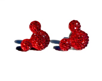 Disney Earrings, Mickey Mouse Earrings, Disney Accessories, Minnie Studded Earrings, Adult Kid Girls Hypoallergenic Stud Earrings