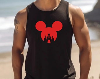 Mens Disney Tank Shirt, Family Disney Tank Top, Mickey Castle Shirt, Matching Group Disney Shirts, Disneyworld Tank, Girls Youth Women Men