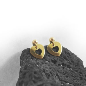 Dainty Heart Stud Earrings, Minimalist Gift Jewelry for Women
