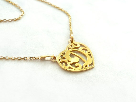 Gold Plated D Letter Necklace Heart Alphabet Stylish Woman Etsy Gold Plated D Letter Necklace Heart Alphabet Stylish Woman Etsy