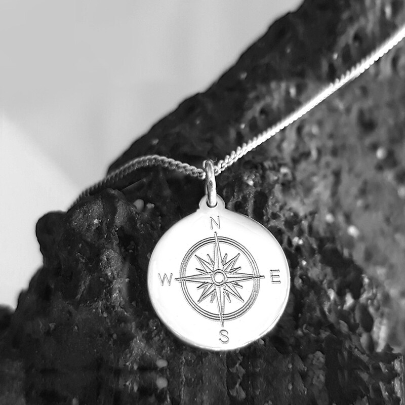 Compass Rose Pendant - Etsy