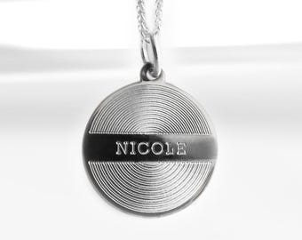 Personalized 925 Sterling Silver Necklace – Engraved Name Pendant – Couples Necklace, Friendship Necklace, Mother-Child Necklace