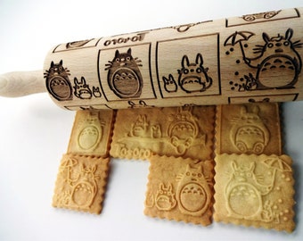 Pastry roll rolling pin with Anime