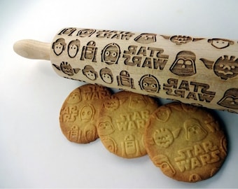 Pastry roll rolling pin with Star Wars