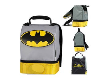 superhero backpack and lunchbox