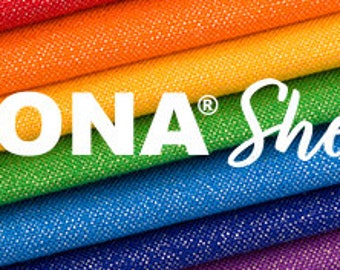 Kona Sheen Fat Quarter Bundle - 27 Fat Quarters 100% Cotton With Metallic Iridescent Glaze - Sparkle and Shine