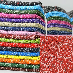Bandana Fabric - 17 Colors to Choose From 100% Cotton - Quilters' Cotton