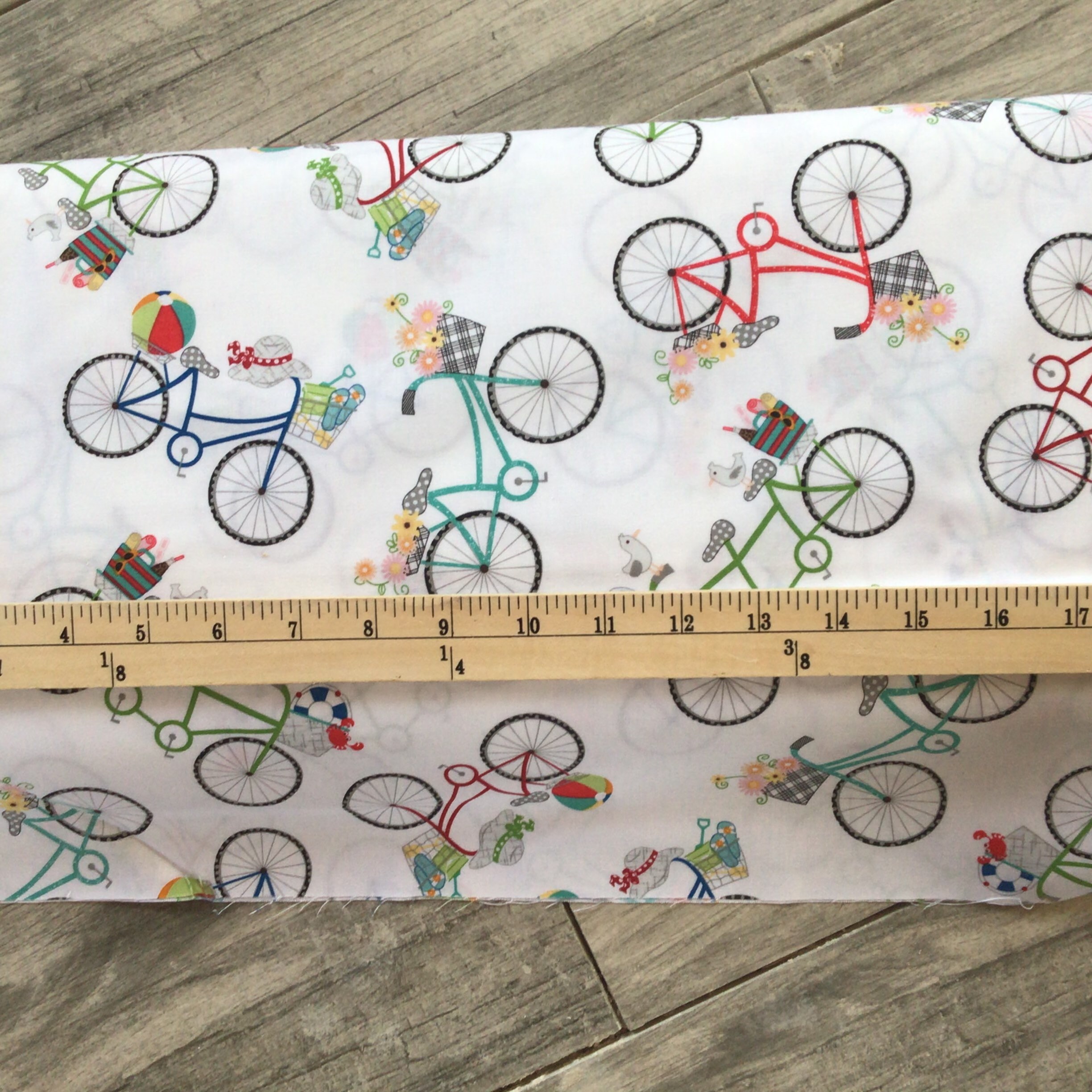 Bicycle Fabric for Quilting Maywood Studio Vintage Boardwalk Etsy
