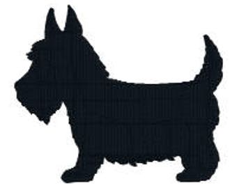 BUY 2 GET 1 FREE Scottish Terrier Machine Embroidery Design Silhouette in 5 Sizes Including Mini