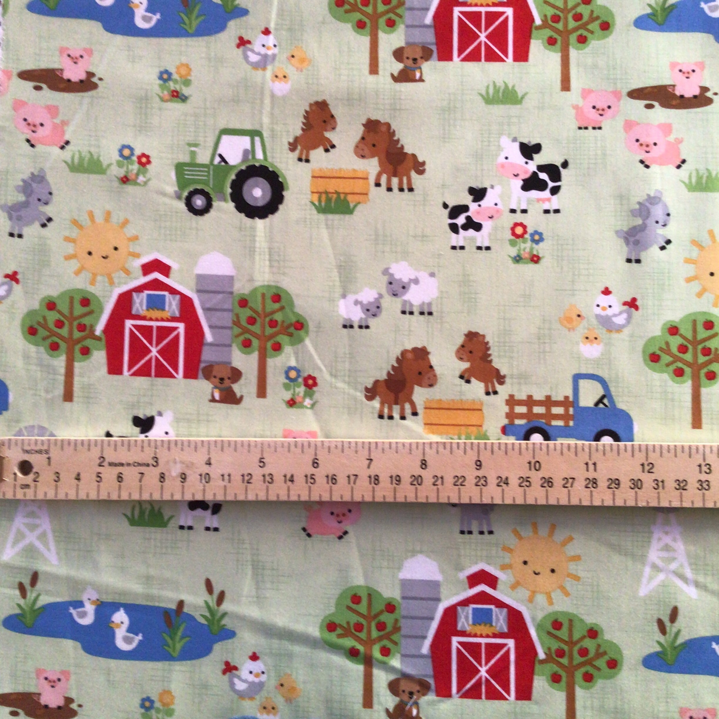 Cute Farm Animal Fabric 100 Cotton Riley Blake Down on the Etsy