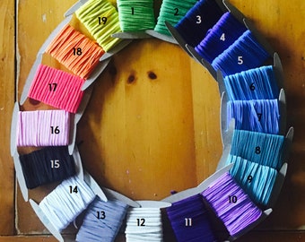 Elastic for Face Masks 10 YD CARD Colored Elastic 1/8&quot; or 1/4&quot; Elastic Skinny Elastic Baby Headbands