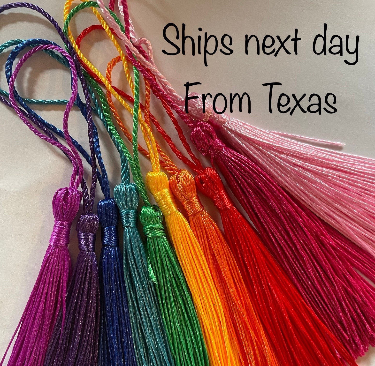 Tassels for Bookmarks 10 Rainbow Colors 5 3 Inch Tassel W/2 Inch Loop Bookmark  Tassels Key Ring Tassels Silk 