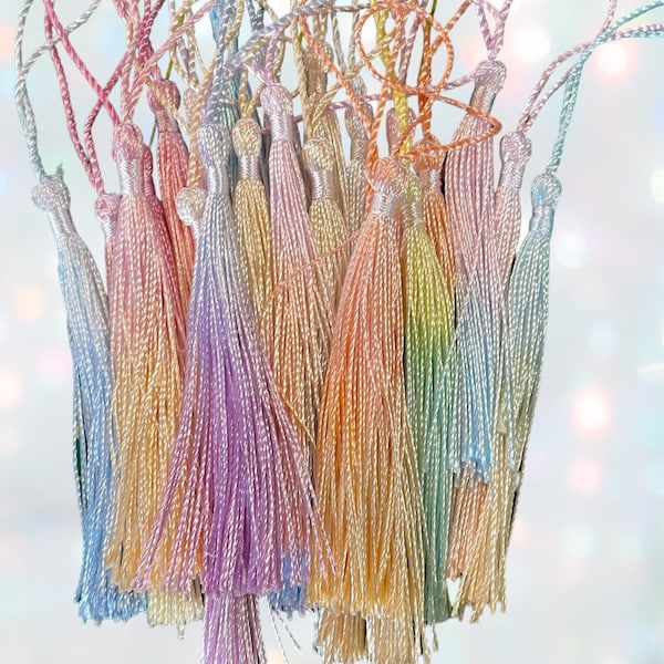 Bookmark Tassels - Variegated 3” Tassels, Gradient, Ombré Tie Die Tassels