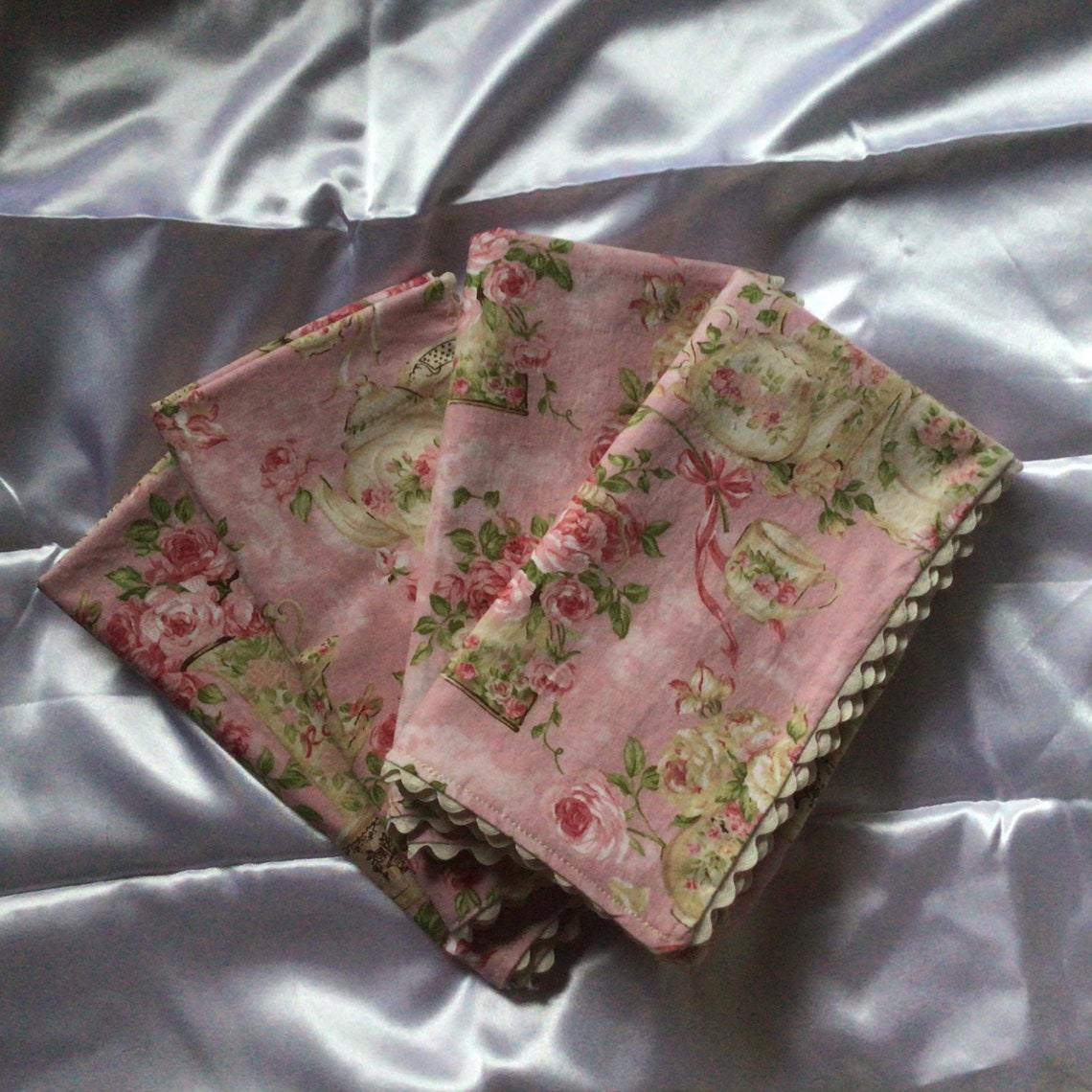 Cloth Napkins for Valentines Day Shabby Chic Farmhouse SET Etsy